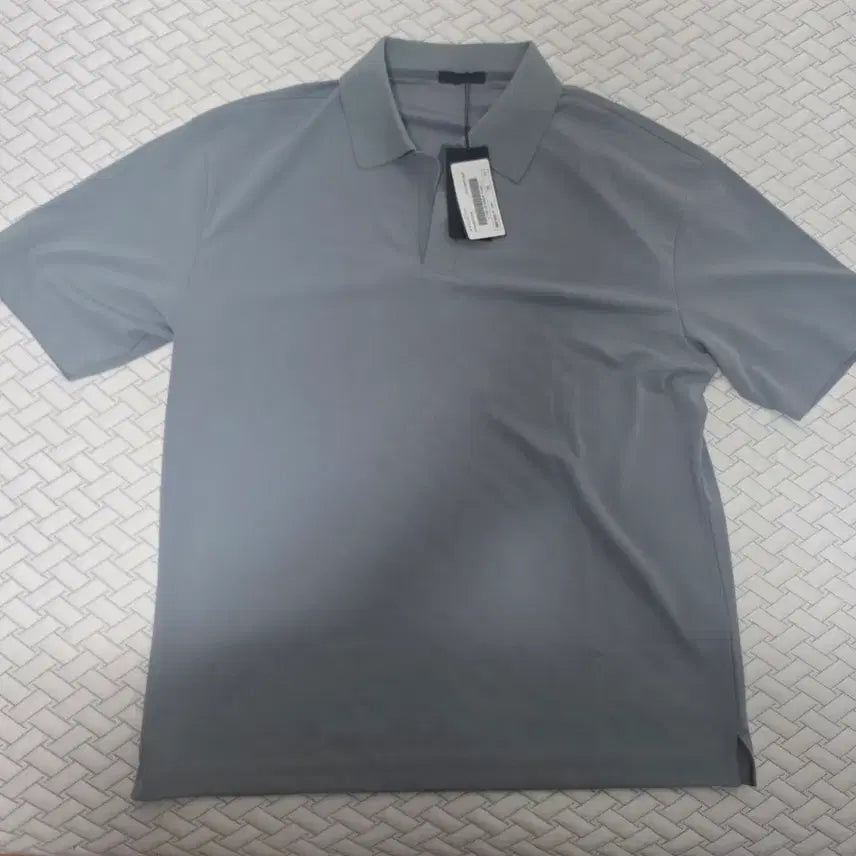 [BUNJANG] JILLSTUART NEW YORK Open Collar T-shirt Light Blue XL / 새상품 질스튜어트뉴욕 오픈 카라티 라이트 블루 XL
