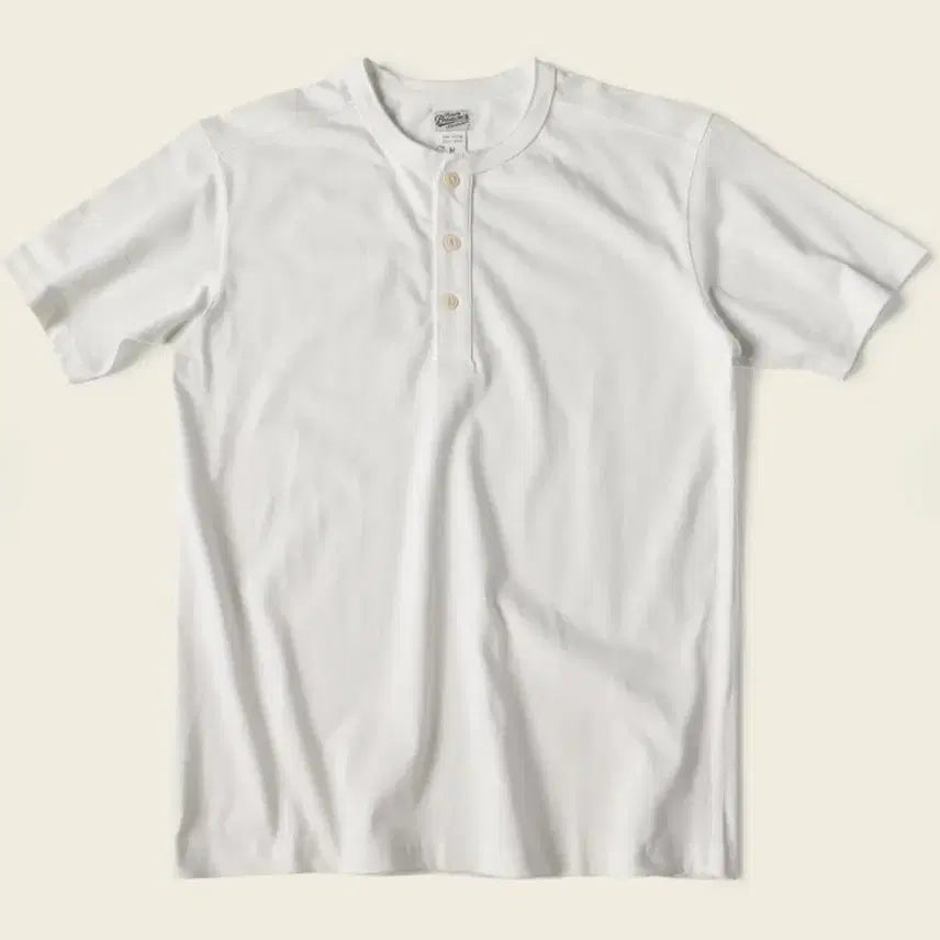 [BUNJANG] Bronson Henryneck Short Sleeve T-Shirt White 3XL / 브론슨 헨리넥 반팔 티셔츠 화이트 3XL