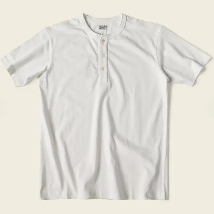[BUNJANG] Bronson Henryneck Short Sleeve T-Shirt White 3XL / 브론슨 헨리넥 반팔 티셔츠 화이트 3XL