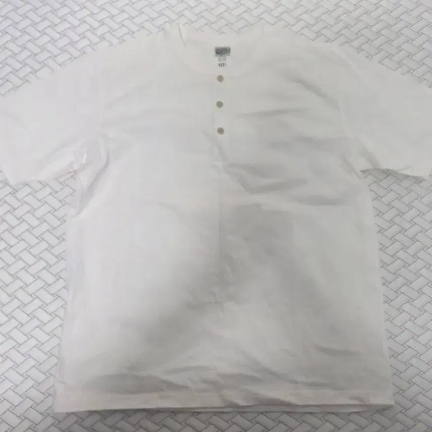 [BUNJANG] Bronson Henryneck Short Sleeve T-Shirt White 3XL / 브론슨 헨리넥 반팔 티셔츠 화이트 3XL