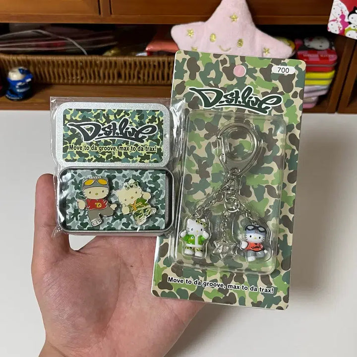 [BUNJANG] Vintage Hello Kitty Strap &amp; Badge Collection / (일괄)고전키티 키티스트랩 디스트라이브 박스형 키티뱃지
