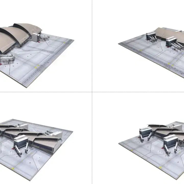 [BUNJANG] Herpa 1:500 Scale Los Angeles Airport (LAX) Cardboard Model Set / 1:500 Herpa Airport LA공항 카드보드 모델 세트