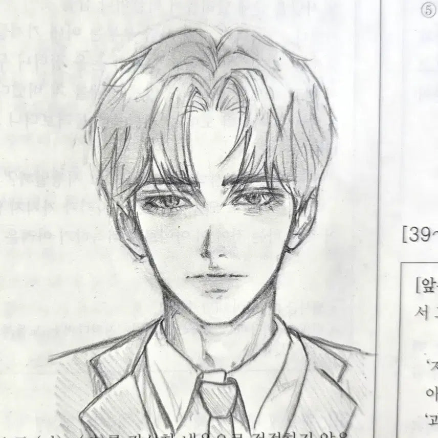 [BUNJANG] Male Character Portrait Commission - Traditional Pencil &amp; Digital Options Available / 증사 커미션 (자캐, 디지털 가능) 남캐 그림 커미션