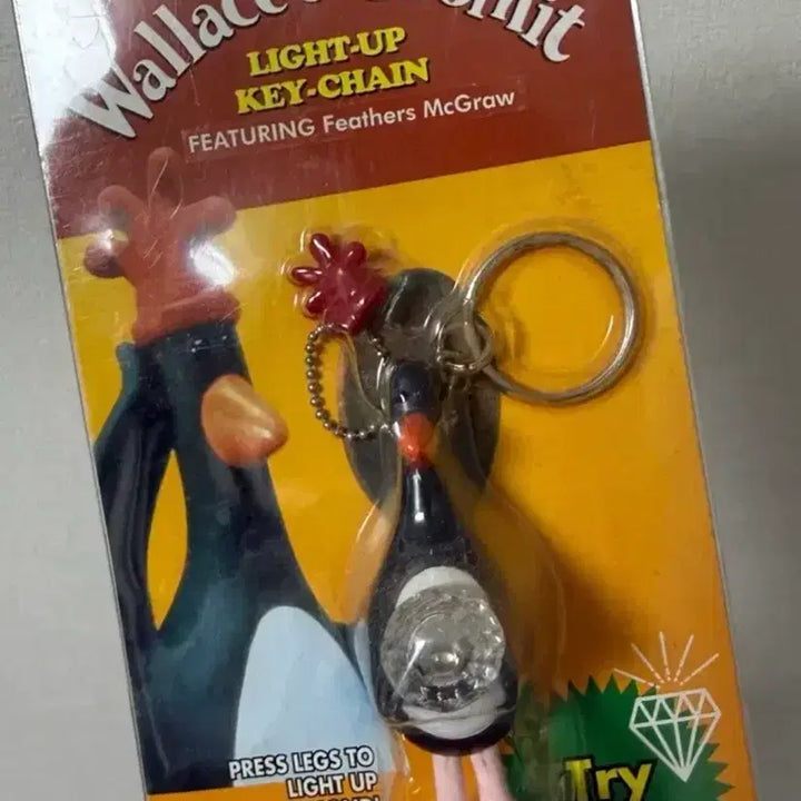 [BUNJANG] Wallace &amp; Gromit McGruff Jewel Light Keychain / 월레스와 그로밋 맥그로우 보석 라이트 키링