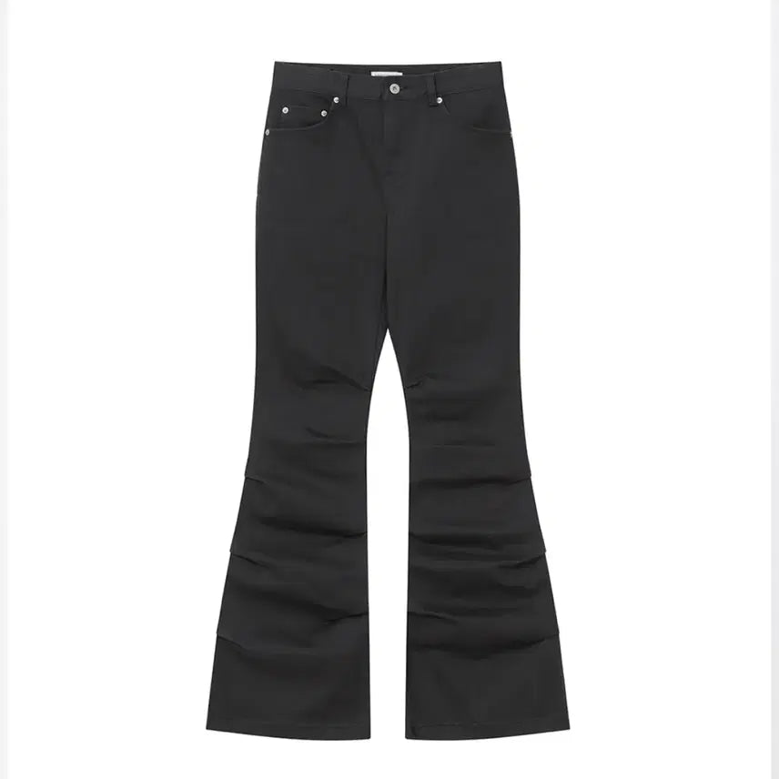 [BUNJANG] Miseki Seoul Shirring Bootcut Pants Charcoal / 새상품) 미세키서울 셔링 부츠컷 팬츠 차콜