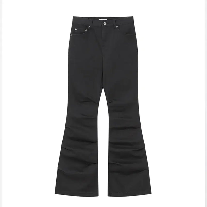 [BUNJANG] Miseki Seoul Shirring Bootcut Pants Charcoal / 새상품) 미세키서울 셔링 부츠컷 팬츠 차콜