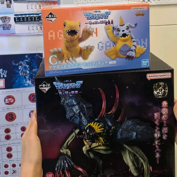 [BUNJANG] Digimon Ichiban Kuji Diablomon, Agumon, Gabumon Figure Set / 디지몬 제일복권 디아블로몬 + 아구몬, 파피몬 피규어