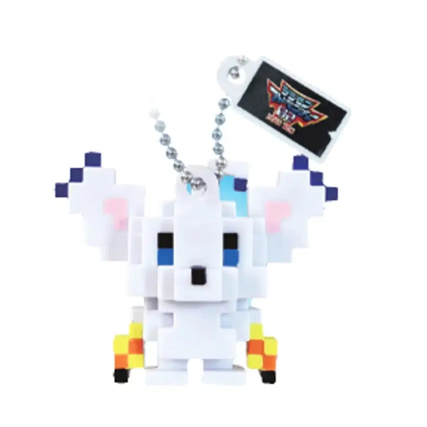 [BUNJANG] Digimon Dot Figure Keychain (Gatomon) / 디지몬 도트 피규어 키링 (가트몬)
