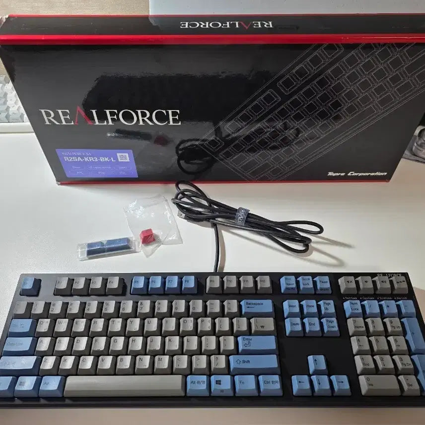 [BUNJANG] Realforce R2 Silent Topre 30g Blue-Gray Keyboard (Lubed) / 풀윤활 리얼포스R2 저소음 토프레 무접점 30g 블루그레이 키보드