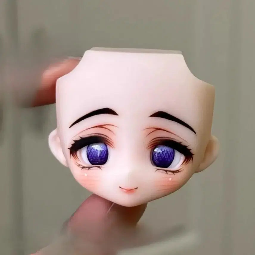 [BUNJANG] Nendoroid Compatible Head with Open Eyes, Face Parts for Obitsu, Figure, Ball-Jointed Doll / 바디의상덤) 넨도헤어호환 개안 헤드 얼굴파츠 오비츠 피규어 구관 bjd