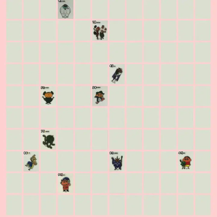 [BUNJANG] DdunDdun Food Crayon Shin-chan Movie Series Squeeze Stickers / 판매) 뚠뚠푸드 짱구 극장판 띠부씰 판매.