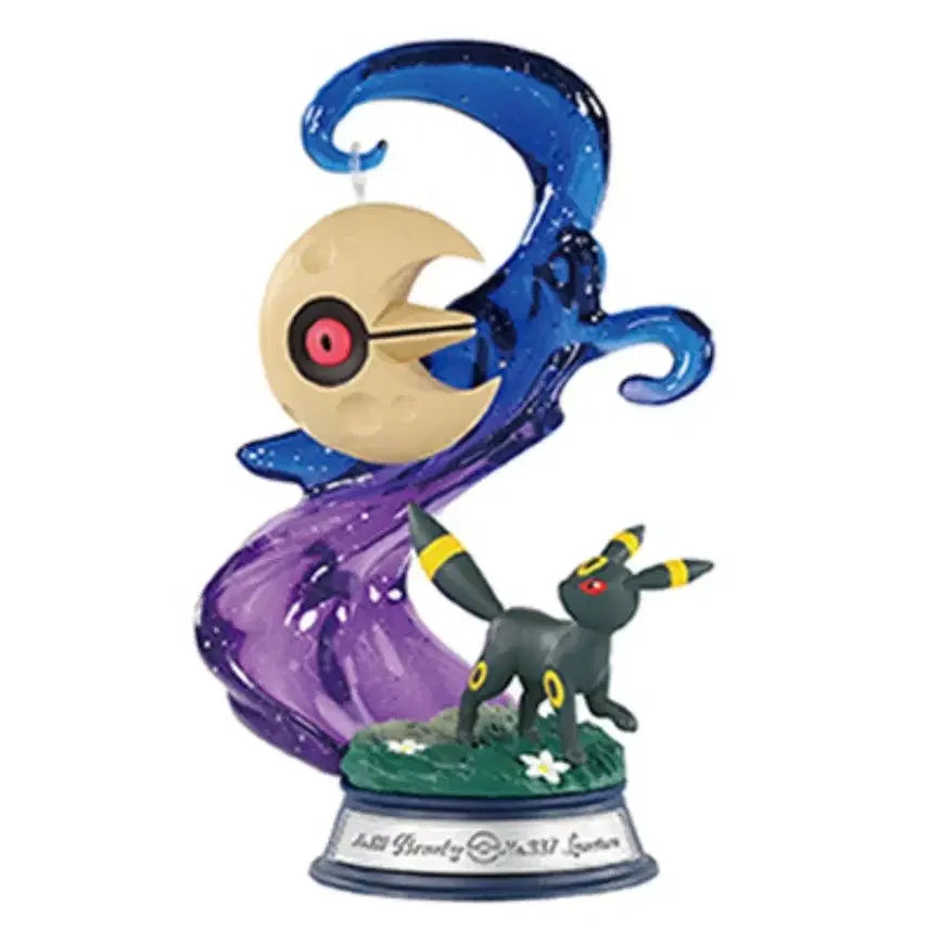 [BUNJANG] Pokemon Blacky &amp; Lunatone Rement Swing Vignette Figure Gacha / 포켓몬스터 블래키&amp;루나톤 리멘트 스윙비네트 피규어 가챠