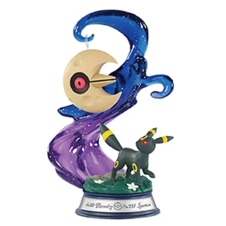 [BUNJANG] Pokemon Blacky &amp; Lunatone Rement Swing Vignette Figure Gacha / 포켓몬스터 블래키&amp;루나톤 리멘트 스윙비네트 피규어 가챠