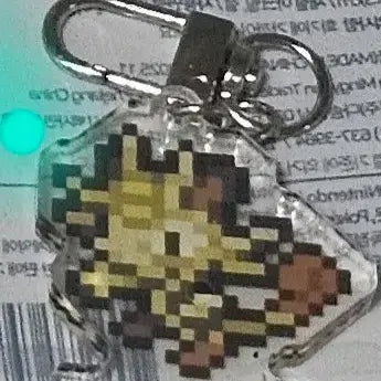 [BUNJANG] Pokemon Dot Acrylic Keychain - Mew, Meowth / 포켓몬 도트 아크릴 키링 뮤 나옹