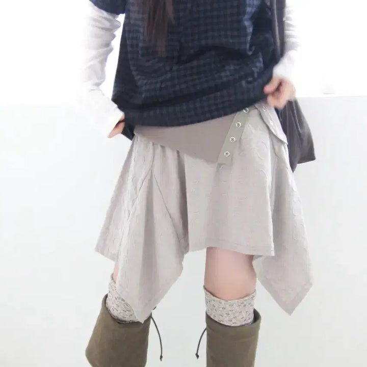 [BUNJANG] Hippie Deep Misty Skirt Beige / 히피디피 misty skirt