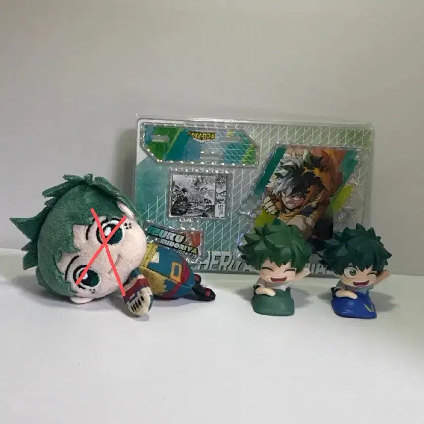 [BUNJANG] My Hero Academia Izuku Midoriya Birthday Diorama Onemutan Plush Set / 나의 히어로 아카데미아 미도리야 생일 디오라마 오네무탄 누이 피규어 일괄