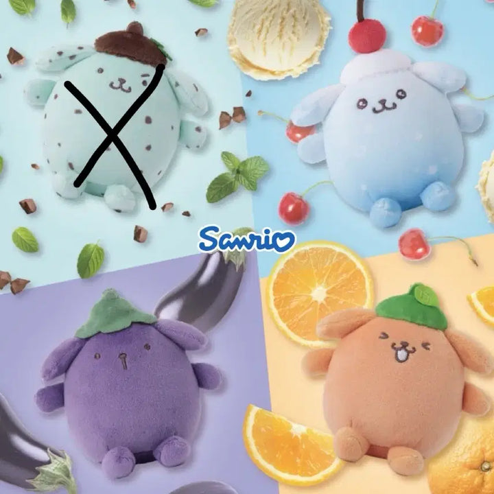 [BUNJANG] Sanrio Pompompurin Happy Flavor Mascot Set / (5일가격)(3종 일괄)(택 달린 새상품) 폼폼푸린 해피플레이버