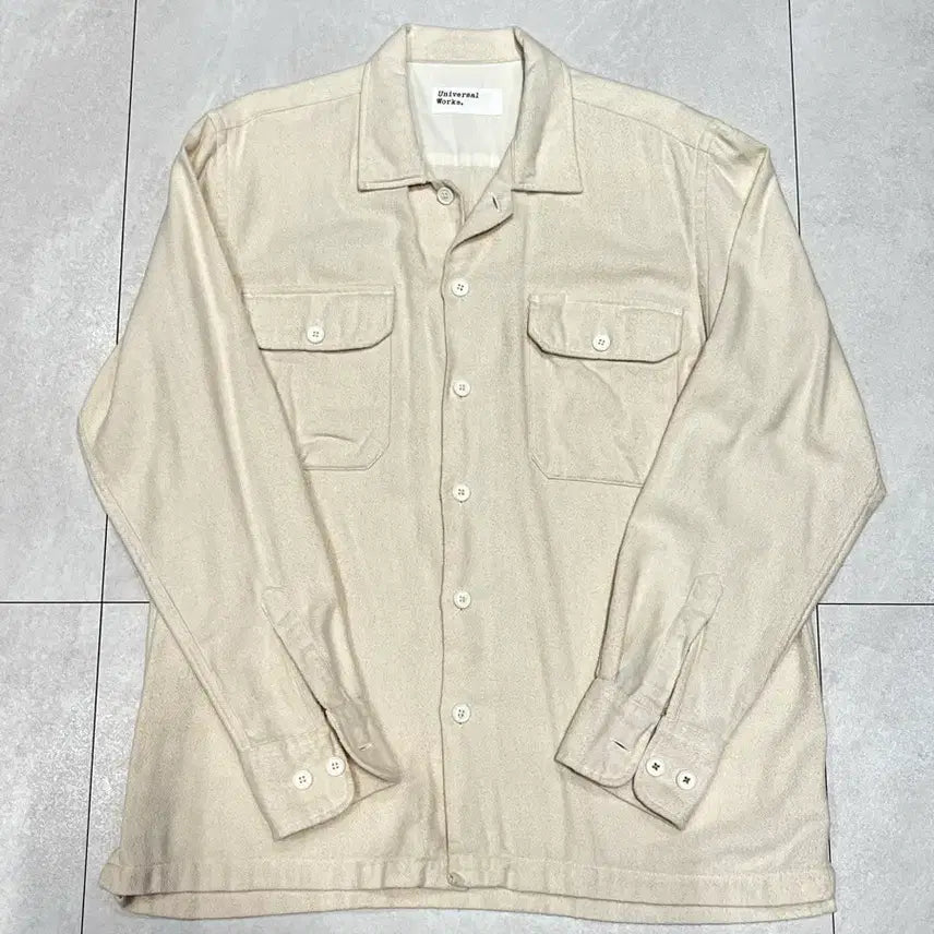 [BUNJANG] Universal Works Ivory Work Shirt M / [Universal Works] 유니버셜웍스 아이보리 워크셔츠 M