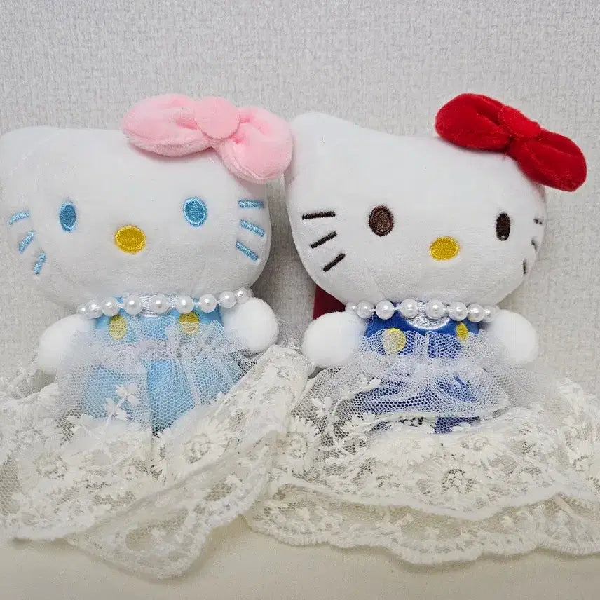 [BUNJANG] Hello Kitty Lace Dress Keyring (12cm) / (일괄)헬로키티 레이스 스커트 키링(12cm)
