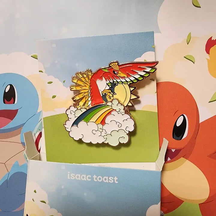 [BUNJANG] Isaac Toast Pokemon 30th Anniversary Secret Moltres Badge / 이삭 토스트 포켓몬 30주년 뱃지 시크릿 칠색조