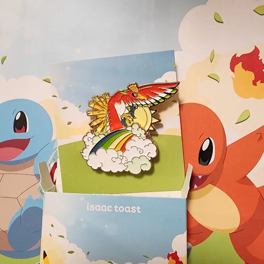 [BUNJANG] Isaac Toast Pokemon 30th Anniversary Secret Moltres Badge / 이삭 토스트 포켓몬 30주년 뱃지 시크릿 칠색조