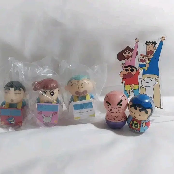 [BUNJANG] Crayon Shin-chan Train Play Figure Set (3 Types) / 6종 짱구 기차놀이 피규어 오뚝이 열차 짱구 가챠 훈이 쿠너츠 아크릴