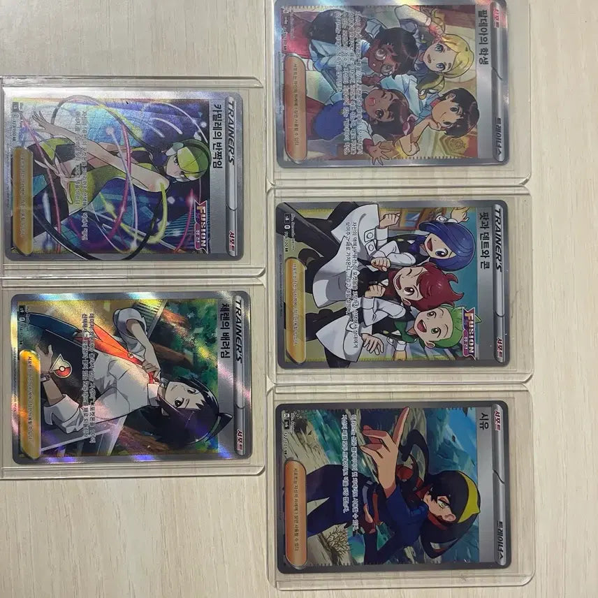 [BUNJANG] Pokemon Trainer SR Cards Bundle Set (5 Types) / [슬리브+하드케이스 보관] 포켓몬카드 트레이너 SR 5종 일괄 판매