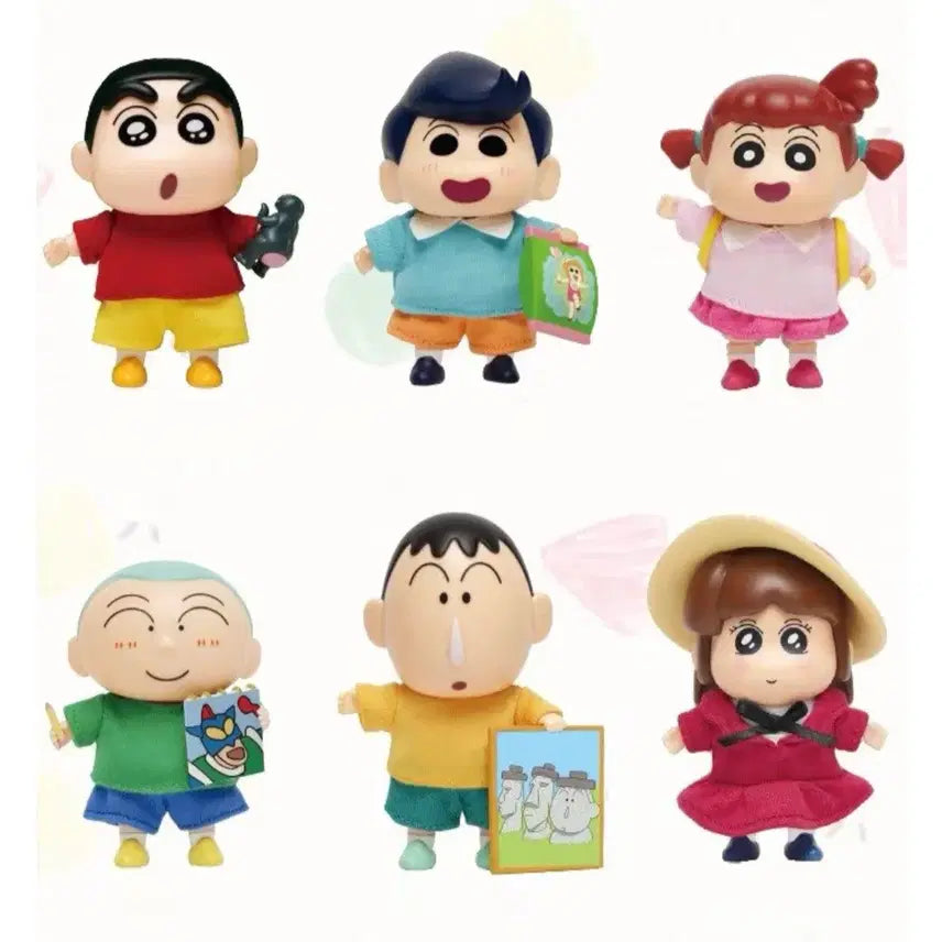 [BUNJANG] Crayon Shin-chan Articulated Figure Full Set (6 Types) / 짱구 관절 피규어 6종 풀세트