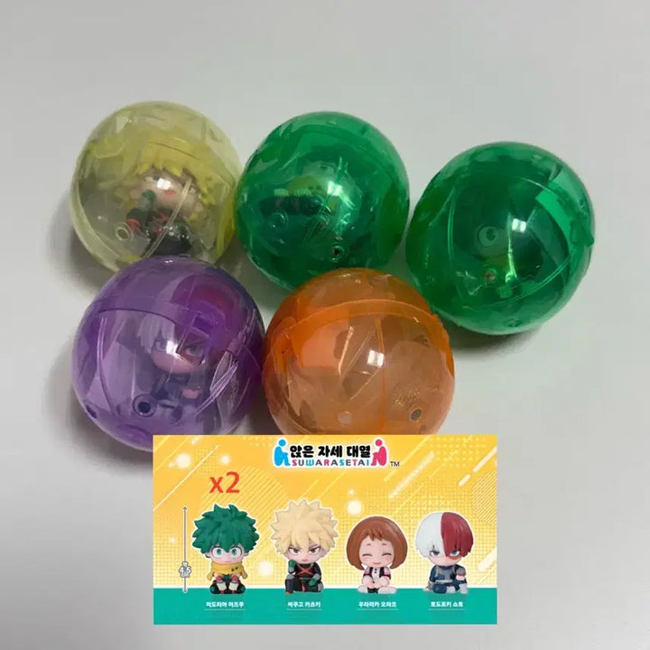 [BUNJANG] My Hero Academia Sitting Pose Figures Bundle / 나히아 앉은 자세 대열 스와라세타이 바쿠고 미도리야 쇼토 히로아카