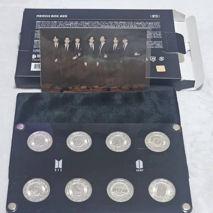 [BUNJANG] BTS 20th Anniversary Commemorative Coin Full Set / 방탄 머치박스 20 단체 기념주화 풀셋