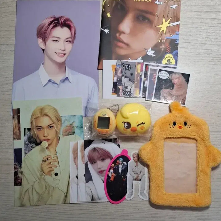 [BUNJANG] Stray Kids Felix Bokkari Tamagotchi Postcard Photocard Holder Bundle Set / 스트레이키즈 뽁아리 필릭스 용복 다마고치 엽서 비공굿 포카홀더 일괄 처분