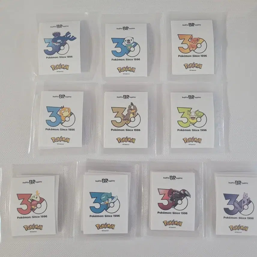 [BUNJANG] Baskin Robbins Pokemon 30th Anniversary Stickers / 배스킨라빈스 포켓몬 30주년 스티커 판매