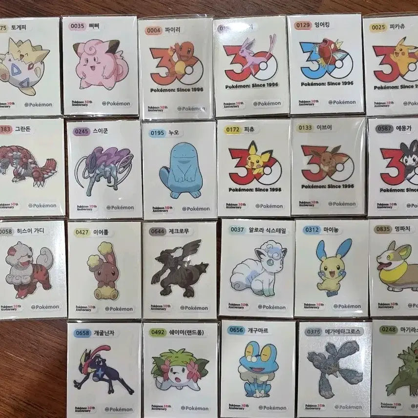 [BUNJANG] Pokemon 30th Anniversary Sticker Collection / 포켓몬 30주년 띠부씰 2000원부터