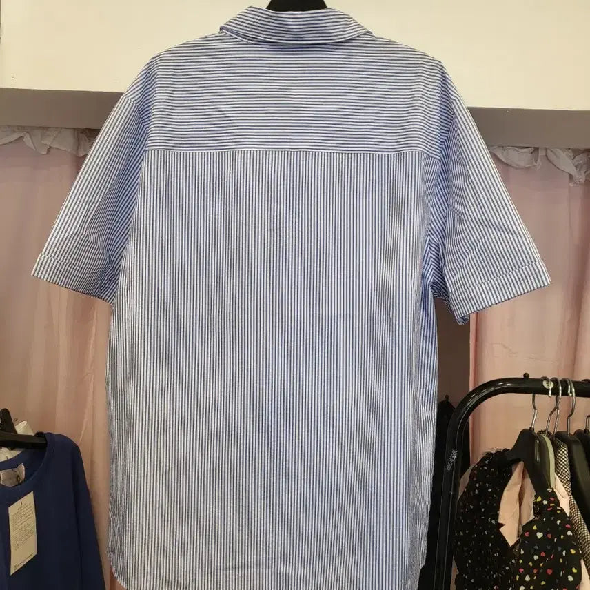 [BUNJANG] COMODO Stripe Short Sleeve Shirt / 코모드루스트라이프반팔셔츠
