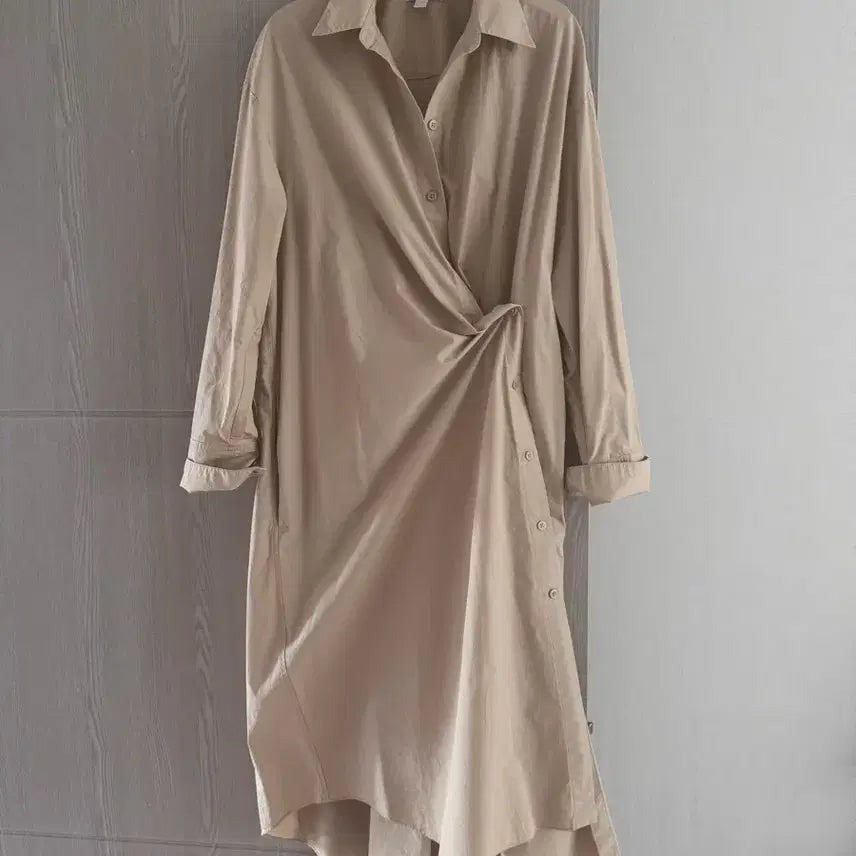 [SOLD OUT] COS 코스 코튼 셔츠 원피스 베이지 EUR 40