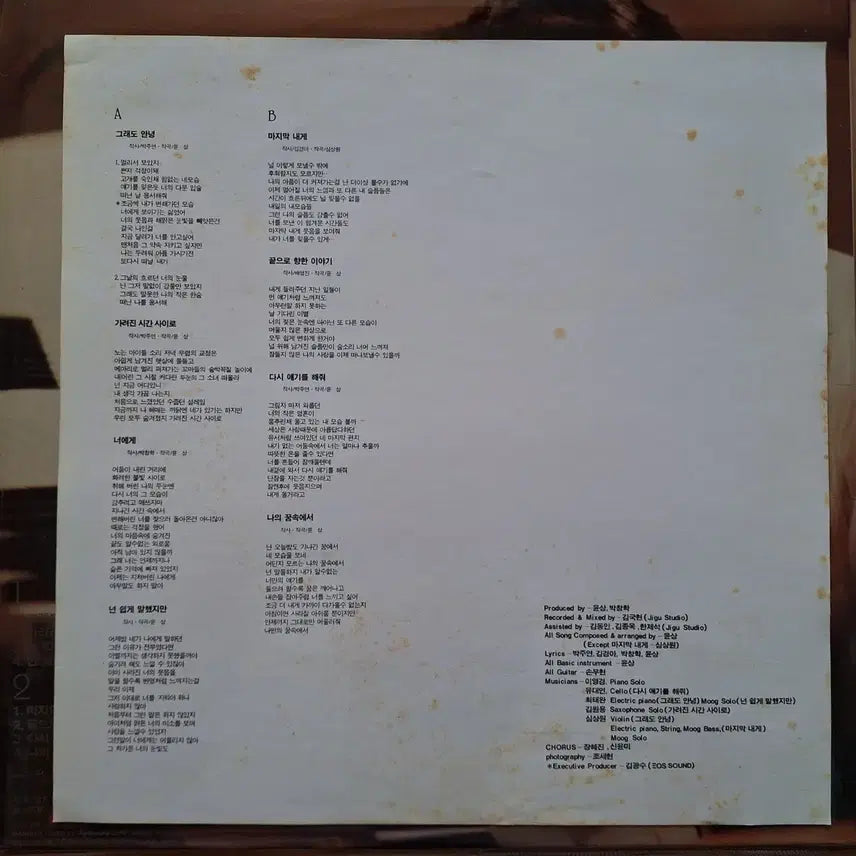 [BUNJANG] Yoon Sang 2nd Album Part 1 LP / 윤상 2집 Part 1 LP