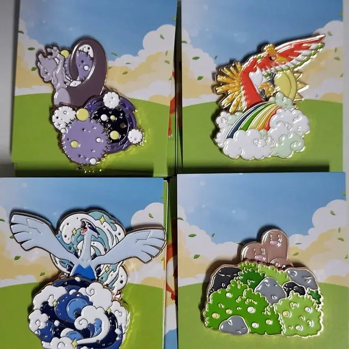 [SOLD OUT] 이삭토스트 포켓몬 뱃지 시크릿 3종(루기아, 뮤츠, 칠색조)+닥트리오