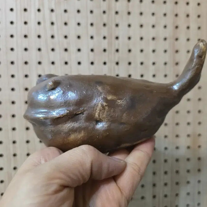 [BUNJANG] Antique Iron Celadon Whale Ink Stone / 골동품 철채 고래연적