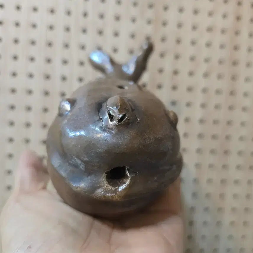 [BUNJANG] Antique Iron Celadon Whale Ink Stone / 골동품 철채 고래연적