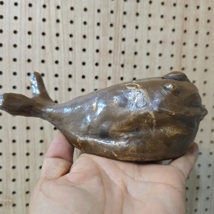 [BUNJANG] Antique Iron Celadon Whale Ink Stone / 골동품 철채 고래연적