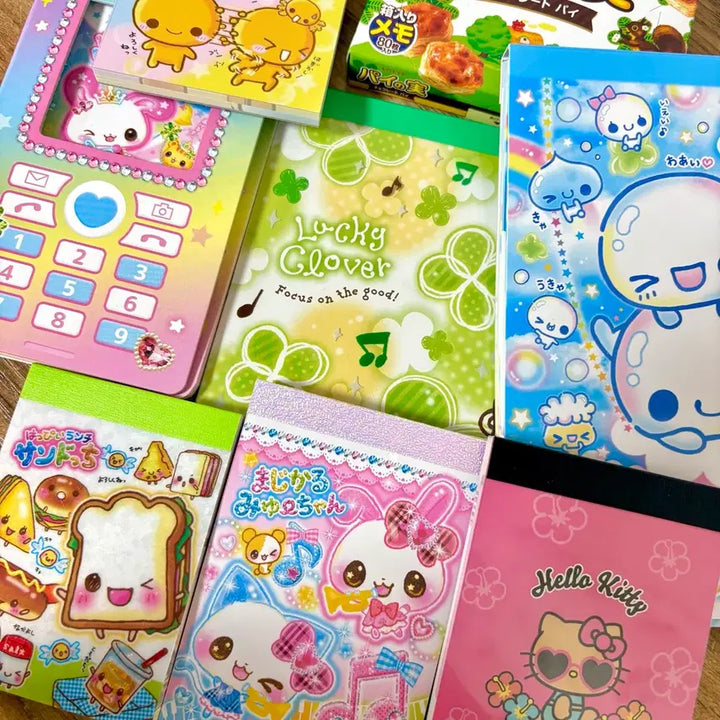 [BUNJANG] Heisei Lotte Pie Nattto-chan Kitty Memo Pad Sheets / 일본 메모지 소분 헤이세이 롯데 파이 낫토짱 키티 메모