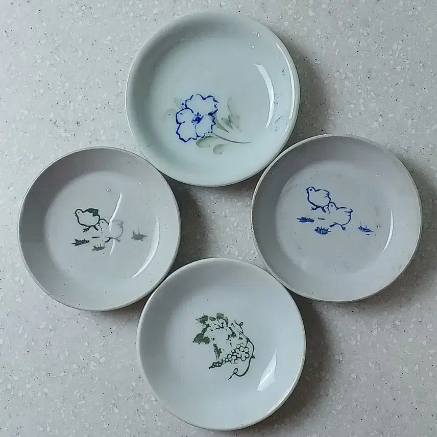 [BUNJANG] Antique Celadon Floral Plates (Set of 20) / 근대사 수집품 민속품 왜사기 빈티지 꽃접시 20개