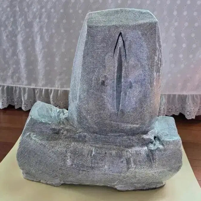 [BUNJANG] Abstract Ceramic Sculpture "Bingyeol" (Crackle Glaze) / 도자기 추상 작품 [빙열 도자기] 이차돈 순교비 모형