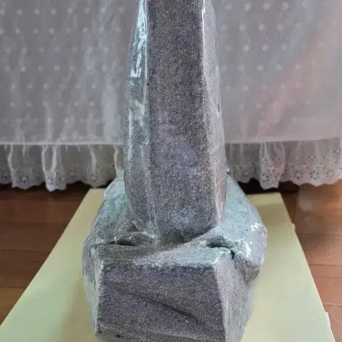 [BUNJANG] Abstract Ceramic Sculpture "Bingyeol" (Crackle Glaze) / 도자기 추상 작품 [빙열 도자기]