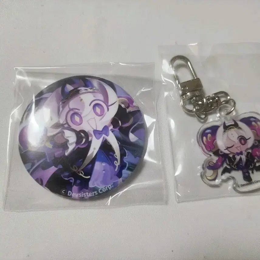 [BUNJANG] Cookie Run Kingdom Candy Apple Cookie Acrylic Keyring &amp; Badge Set / 쿠키런 킹덤 캔디애플맛 쿠키 아크릴 키링 뱃지 세트