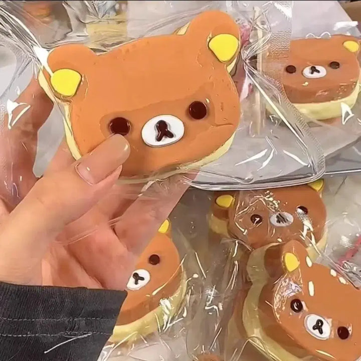 [BUNJANG] Rilakkuma Cream Puff Handmade Squishy PVC Keyring Bag / 리락쿠마 수제말랑이 말랑말랑 요거트감-!!