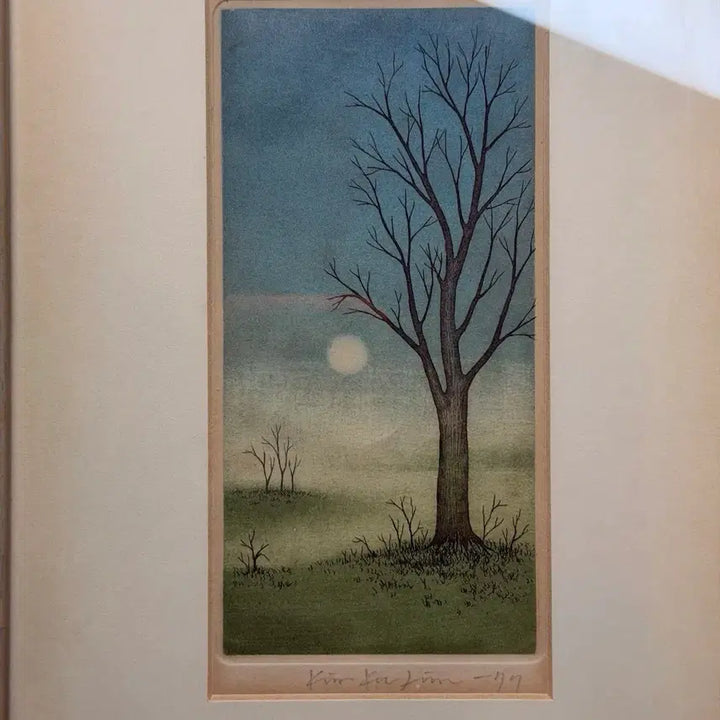 [BUNJANG] Kim Ku Lim 1977 Etching Print / 김구림 판화 고화 서양화가