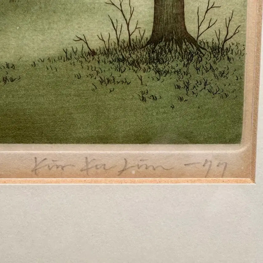 [BUNJANG] Kim Ku Lim 1977 Etching Print / 김구림 판화 고화 서양화가