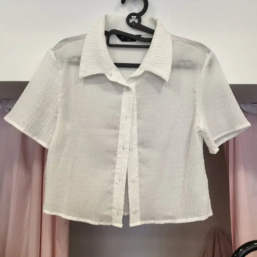 [BUNJANG] The Daygirls Cropped Shirt White / 크롭 셔츠 화이트(더데이걸즈)