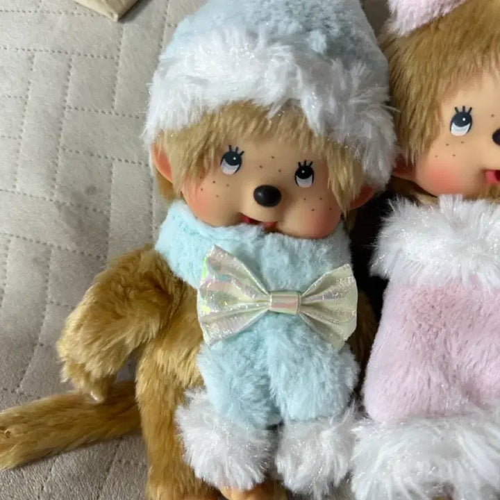[BUNJANG] Monchhichi Winter Snow Couple Set (No Tag) / 몬치치 윈터 스노우 커플 세트 택없음